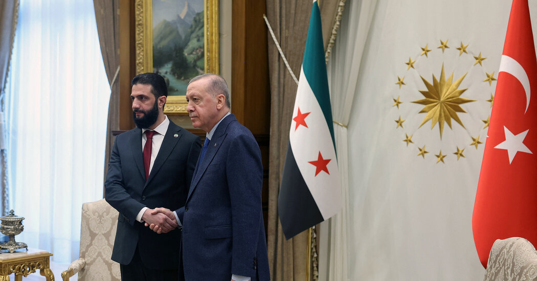 New Syrian Leader Meets Erdogan in Turkey